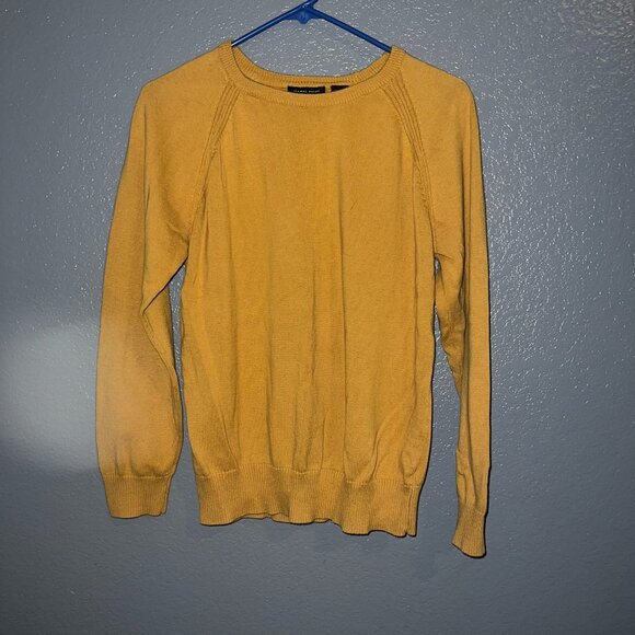 Mustard Yellow Pull Over Crew Neck Sweater Size Medium - Picture 1 of 5